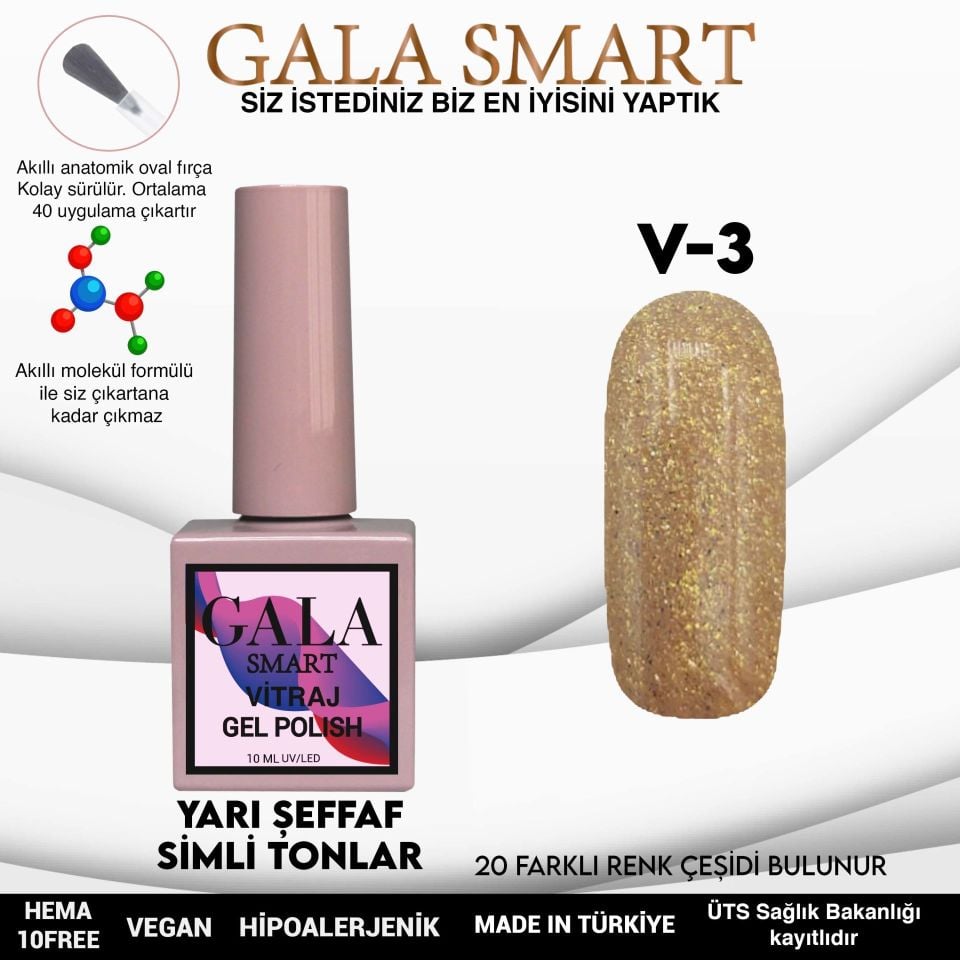 GALA VİTRAJ (SİMLİ) KALICI OJE 10 ml V3