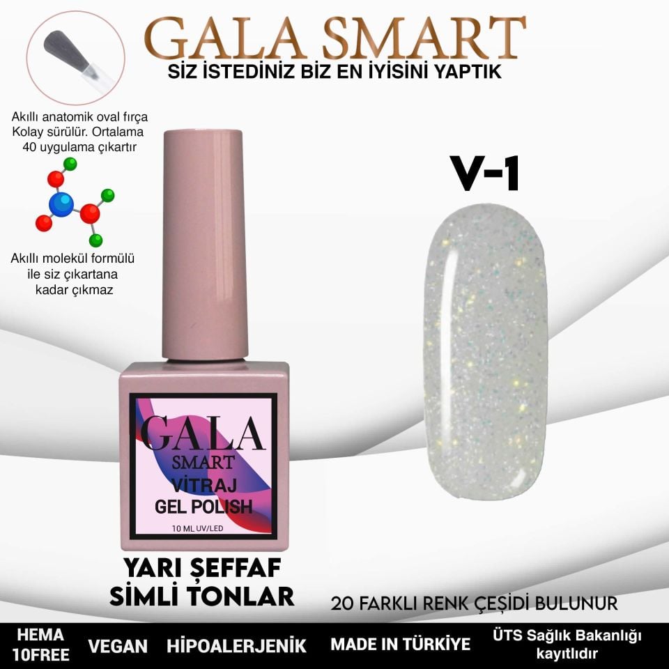 GALA VİTRAJ (SİMLİ) KALICI OJE 10 ml V1
