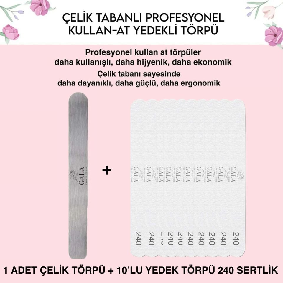 DÜZ ÇELİK TABAN + 10 LU YEDEK (240 SERTLİK)