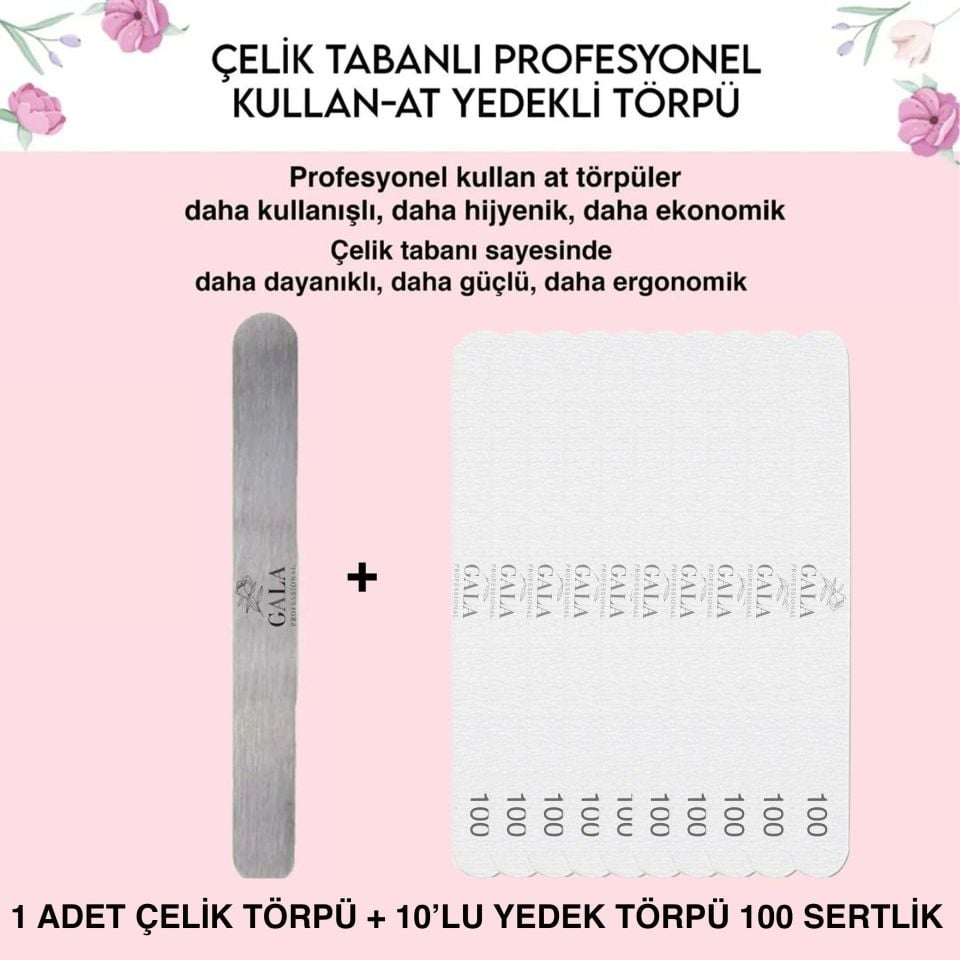 DÜZ ÇELİK TABAN + 10 LU YEDEK (100 SERTLİK)