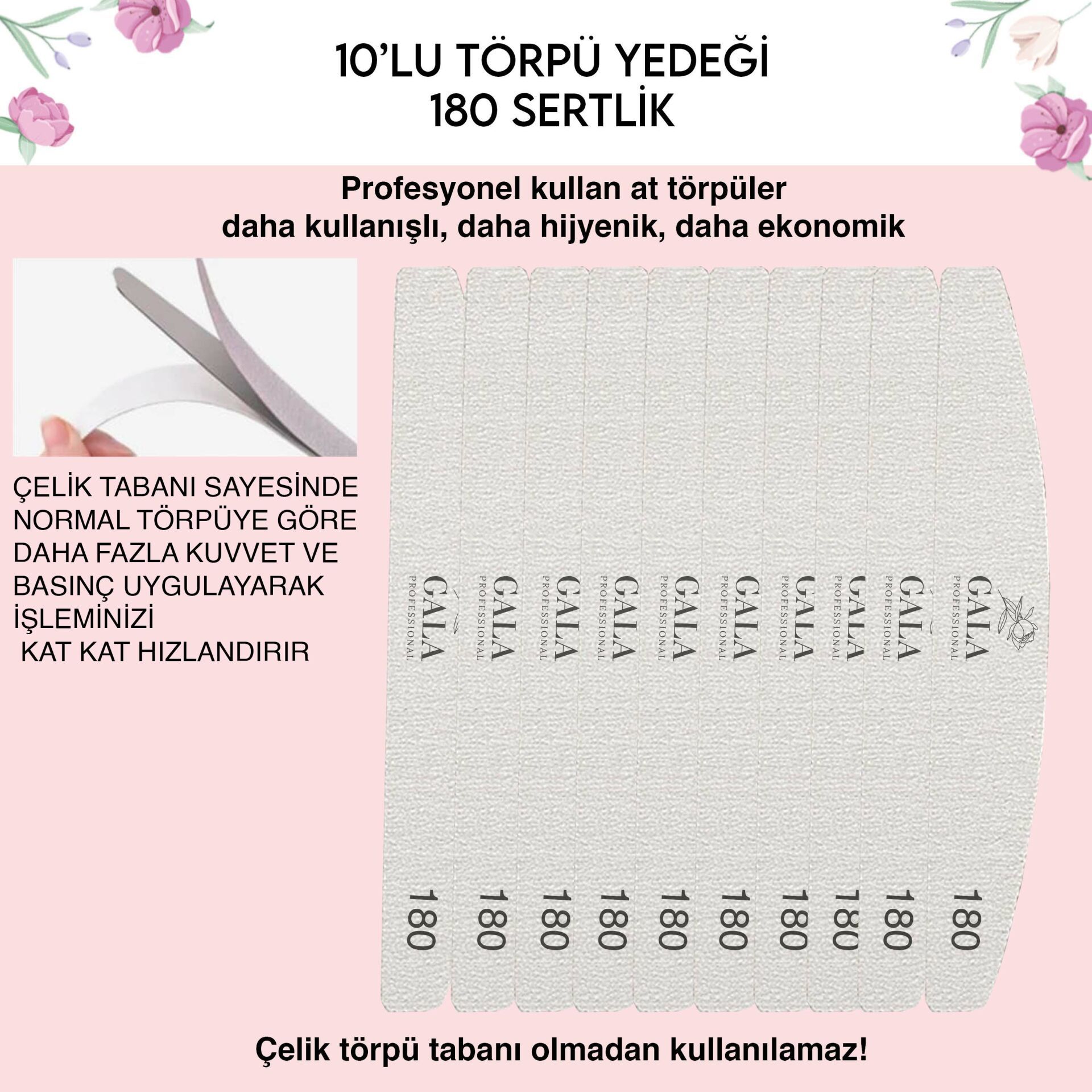 10 LU YEDEK TÖRPÜ - KIVRIMLI MODEL UYUMLU - 180 SERTLİK
