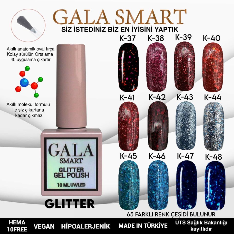 GALA GLITTER KALICI OJE 10ml K48