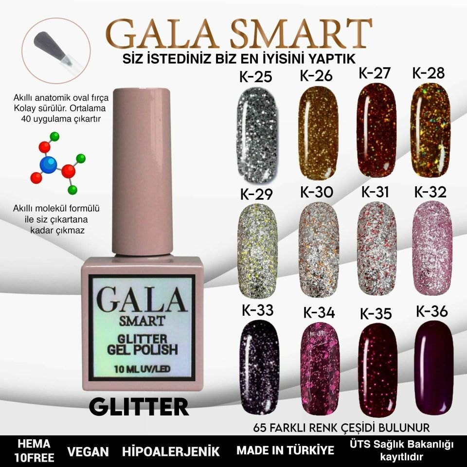 GALA GLITTER KALICI OJE 10ml K31