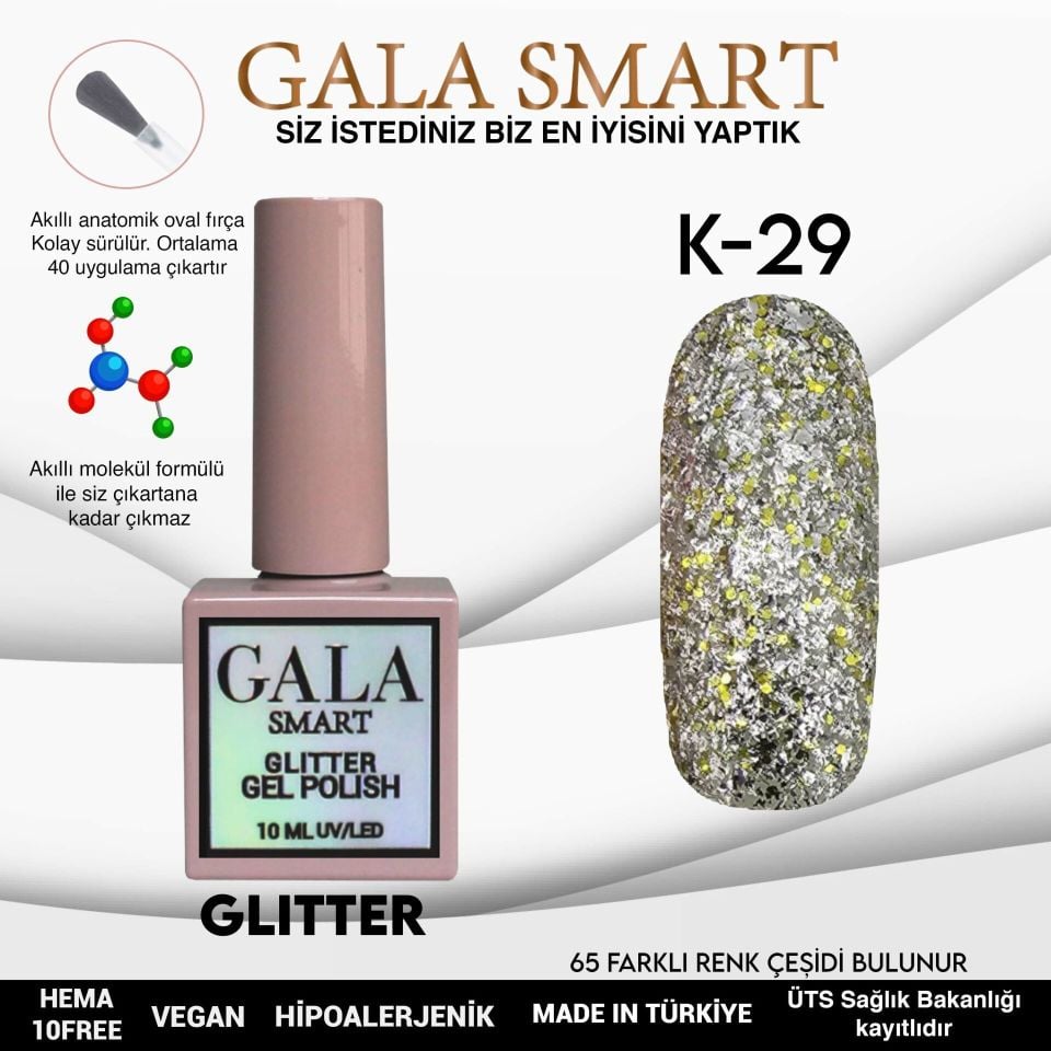 GALA GLITTER KALICI OJE 10ml K29
