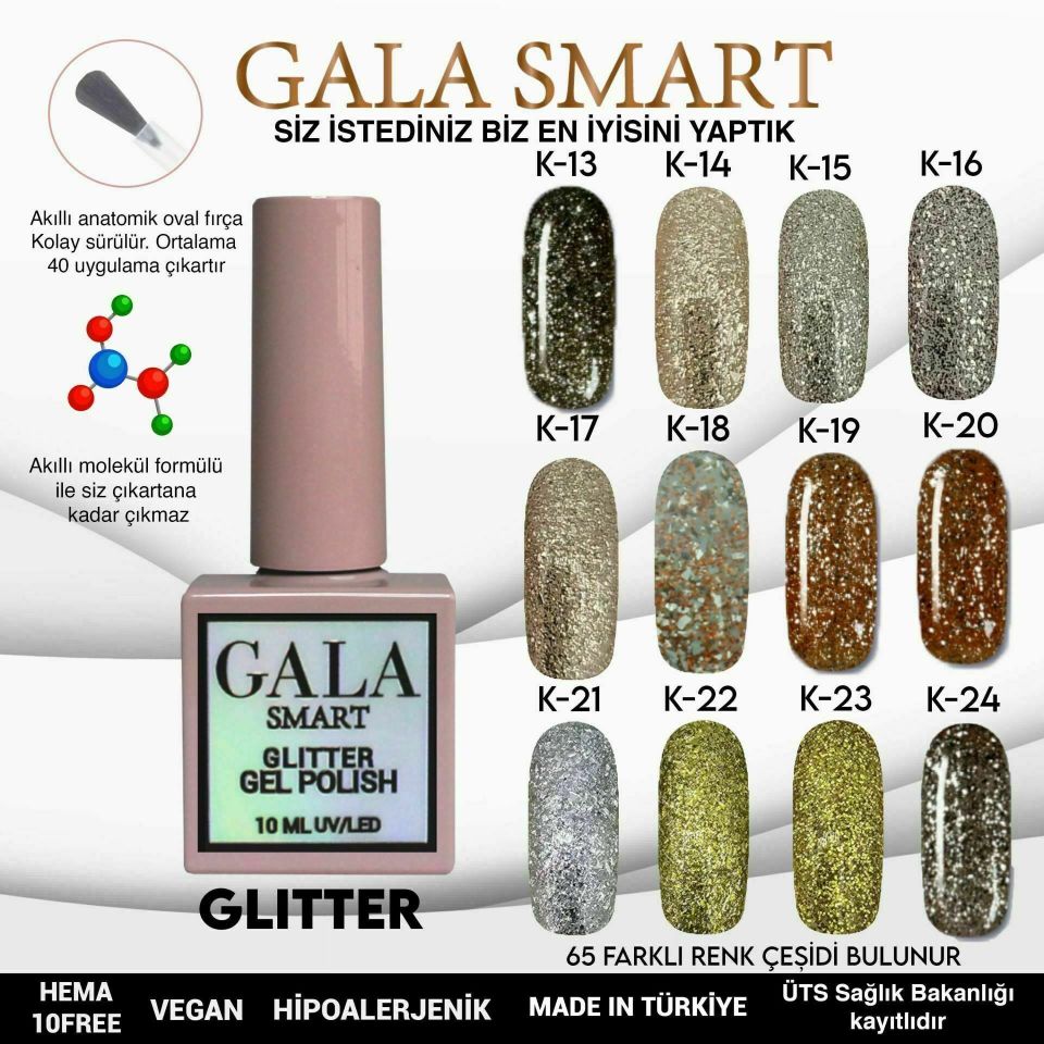 GALA GLITTER KALICI OJE 10ml K14