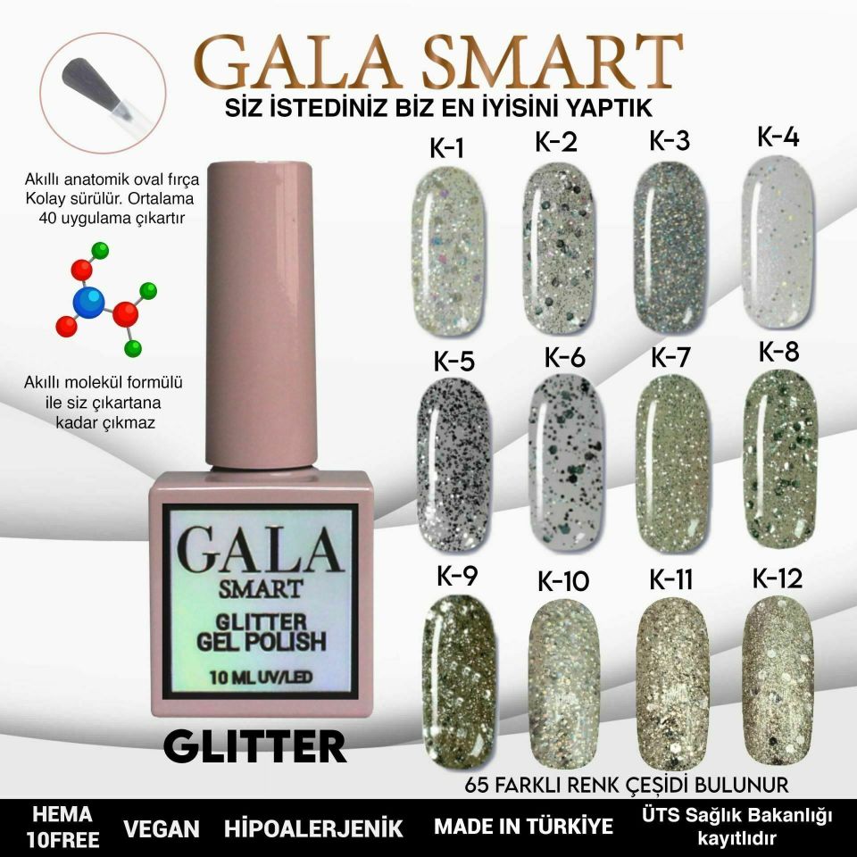 GALA GLITTER KALICI OJE 10ml K4