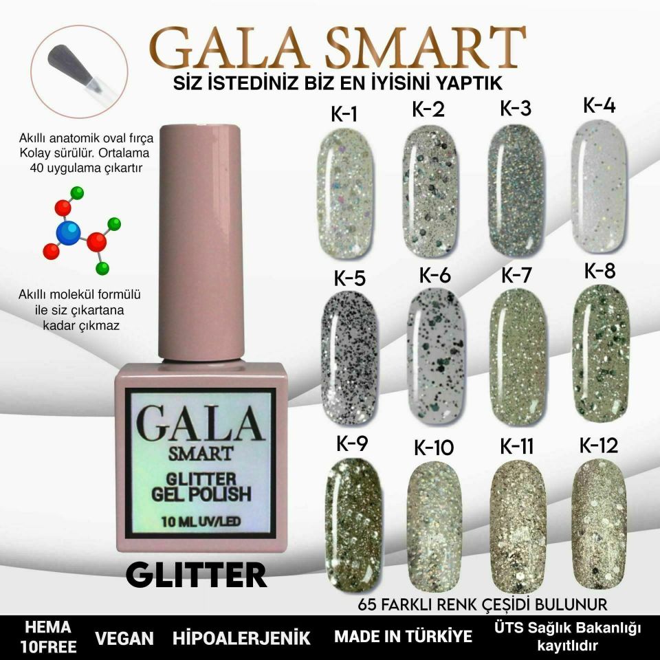 GALA GLITTER KALICI OJE 10ml K2