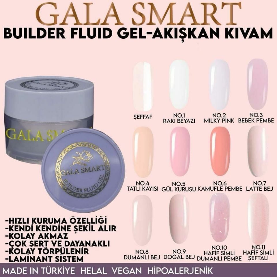 GALA SMART - BUİLDER FLUİD GEL 50G - NO:4