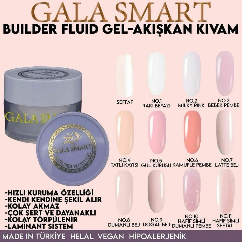 GALA SMART - BUİLDER FLUİD GEL 50G - NO:3