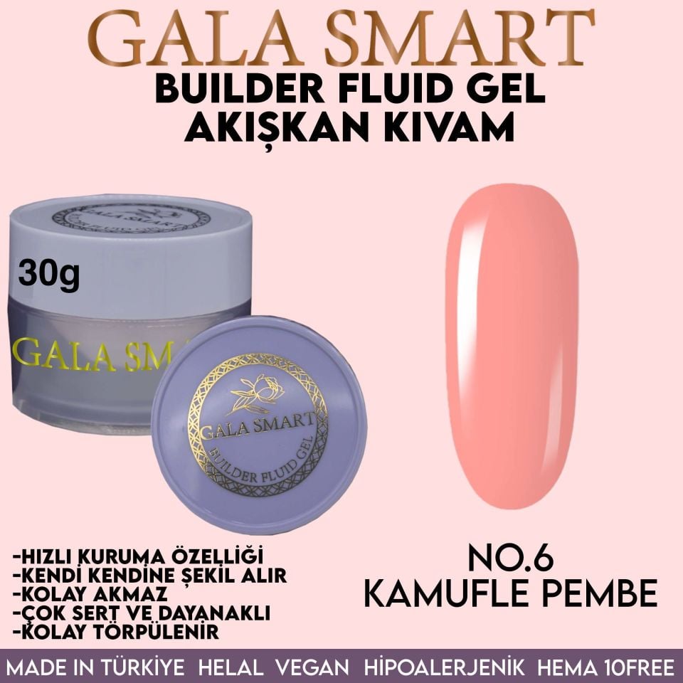 GALA SMART - BUİLDER FLUİD GEL 30G - NO:6