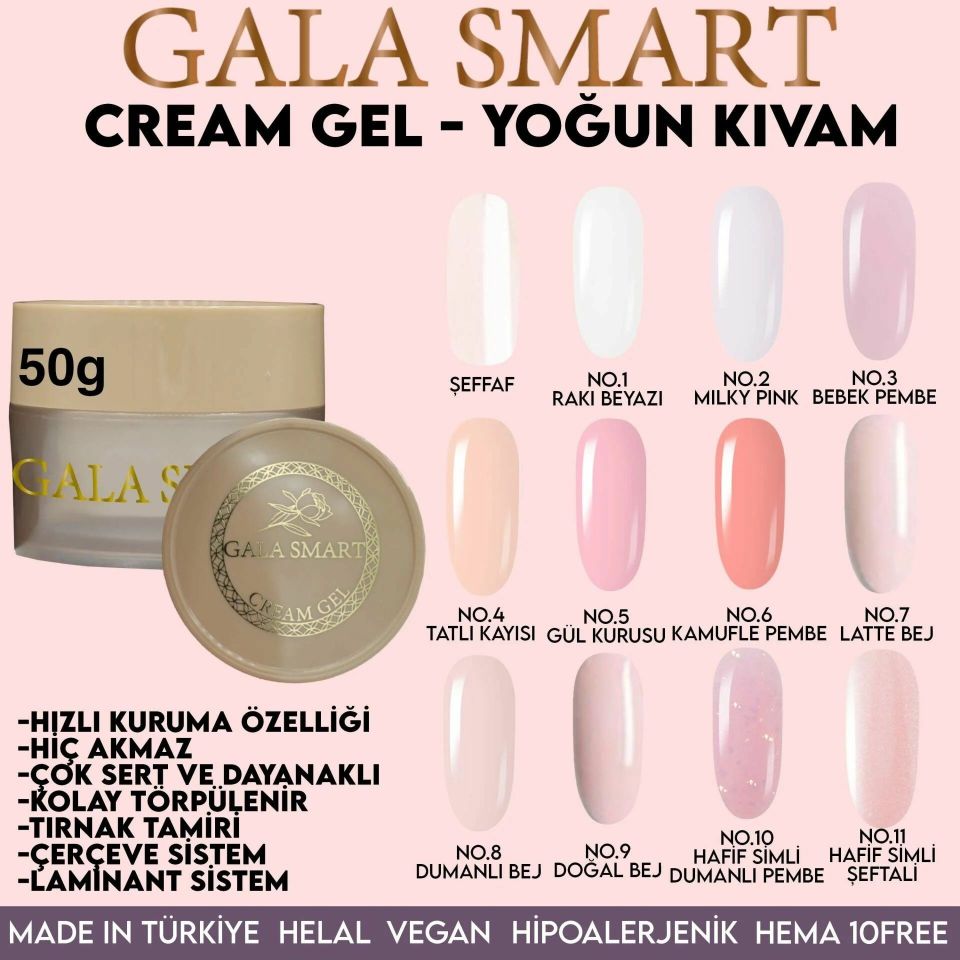 GALA SMART - CREAM GEL 50GR NO:10