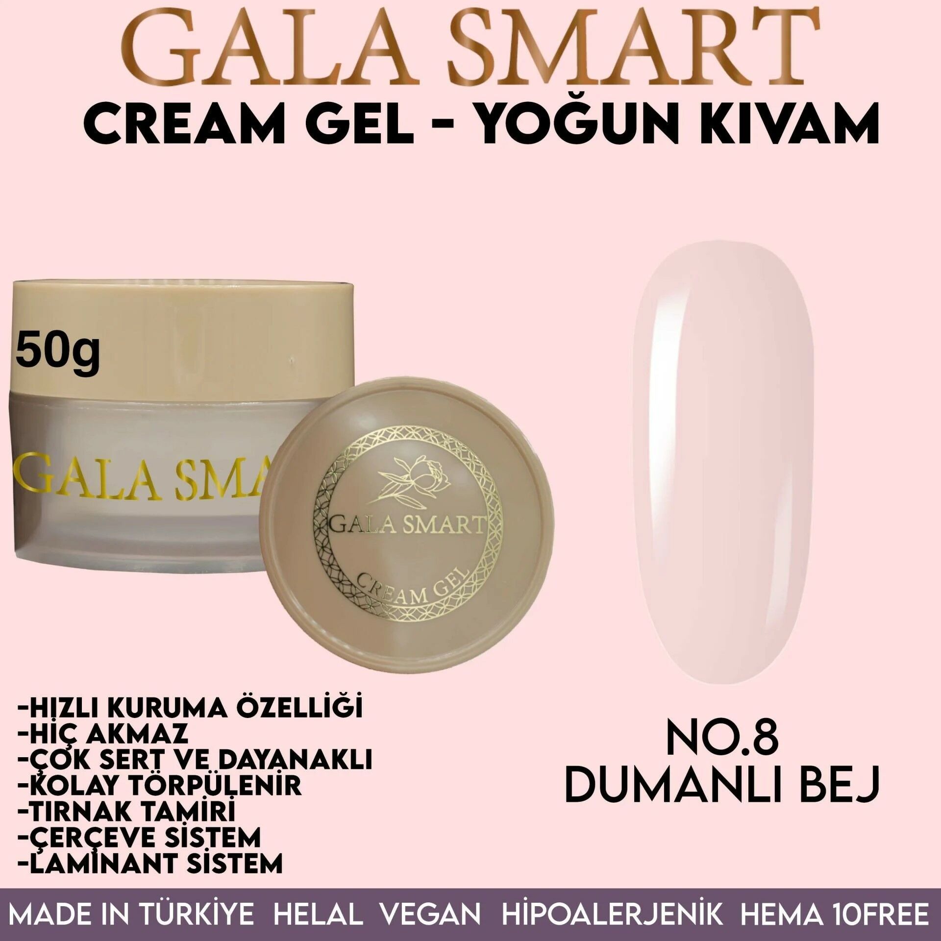 GALA SMART - CREAM GEL 50GR NO:8