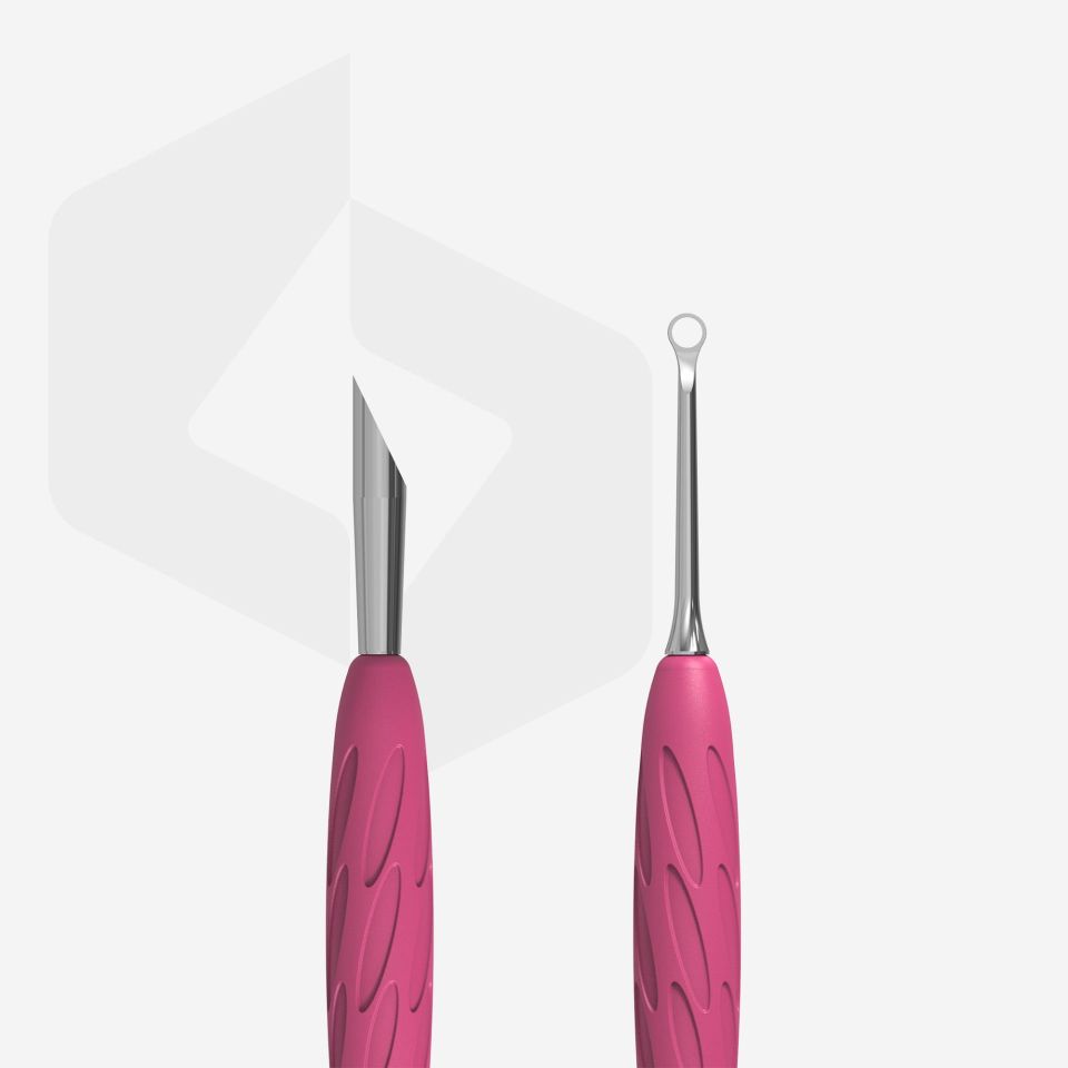 STALEKS ''Gummy'' UNIQ 11 TYPE 2 Silikon Saplı Tırnak Eti İtici (Yamuk İtici + Halka)