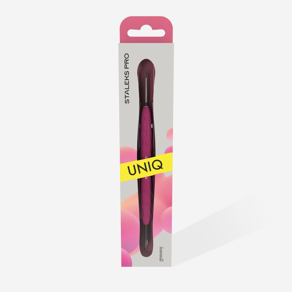 STALEKS ''Gummy'' UNIQ 11 TYPE 2 Silikon Saplı Tırnak Eti İtici (Yamuk İtici + Halka)