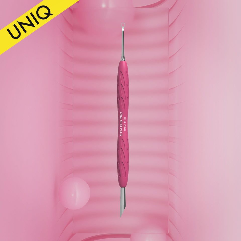 STALEKS ''Gummy'' UNIQ 11 TYPE 2 Silikon Saplı Tırnak Eti İtici (Yamuk İtici + Halka)