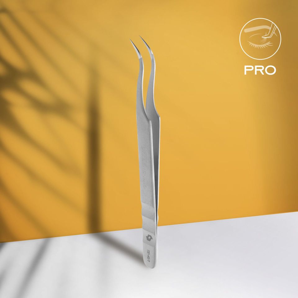 STALEKS EXPERT 41 TYPE 1 Profesyonel Kirpik Cımbızı (Eğik)
