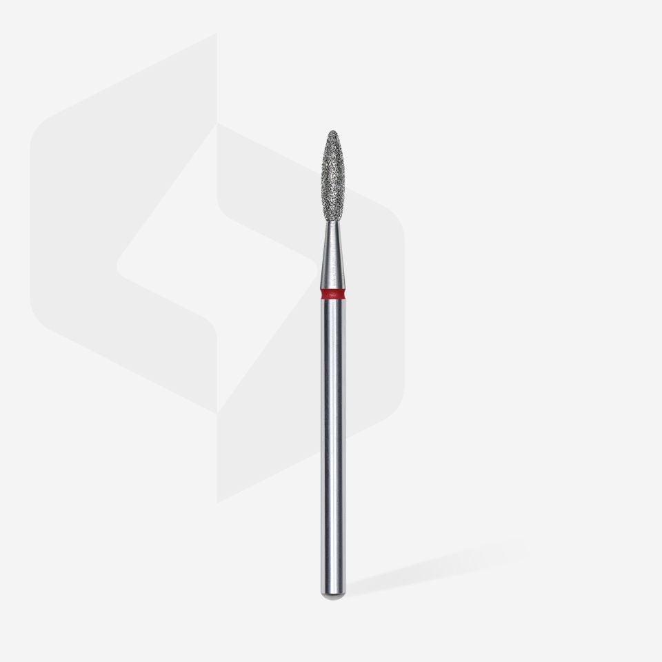 STALEKS Elmas Alev Freze, Kırmızı, Çap 2,1 mm, Çalışma Kısmı 8 mm