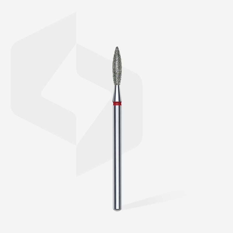 STALEKS Elmas Alev Freze, Kırmızı, Çap 2,3 mm, Çalışma Kısmı 10 mm