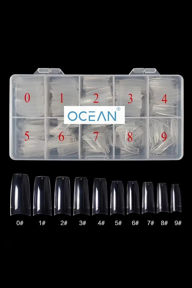 Ocean Yarım Ay Tips Tırnak 500'lü Şeffaf Tips