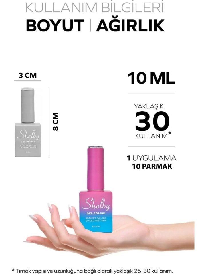 SHELBY 10ml No:127 Kalıcı Oje