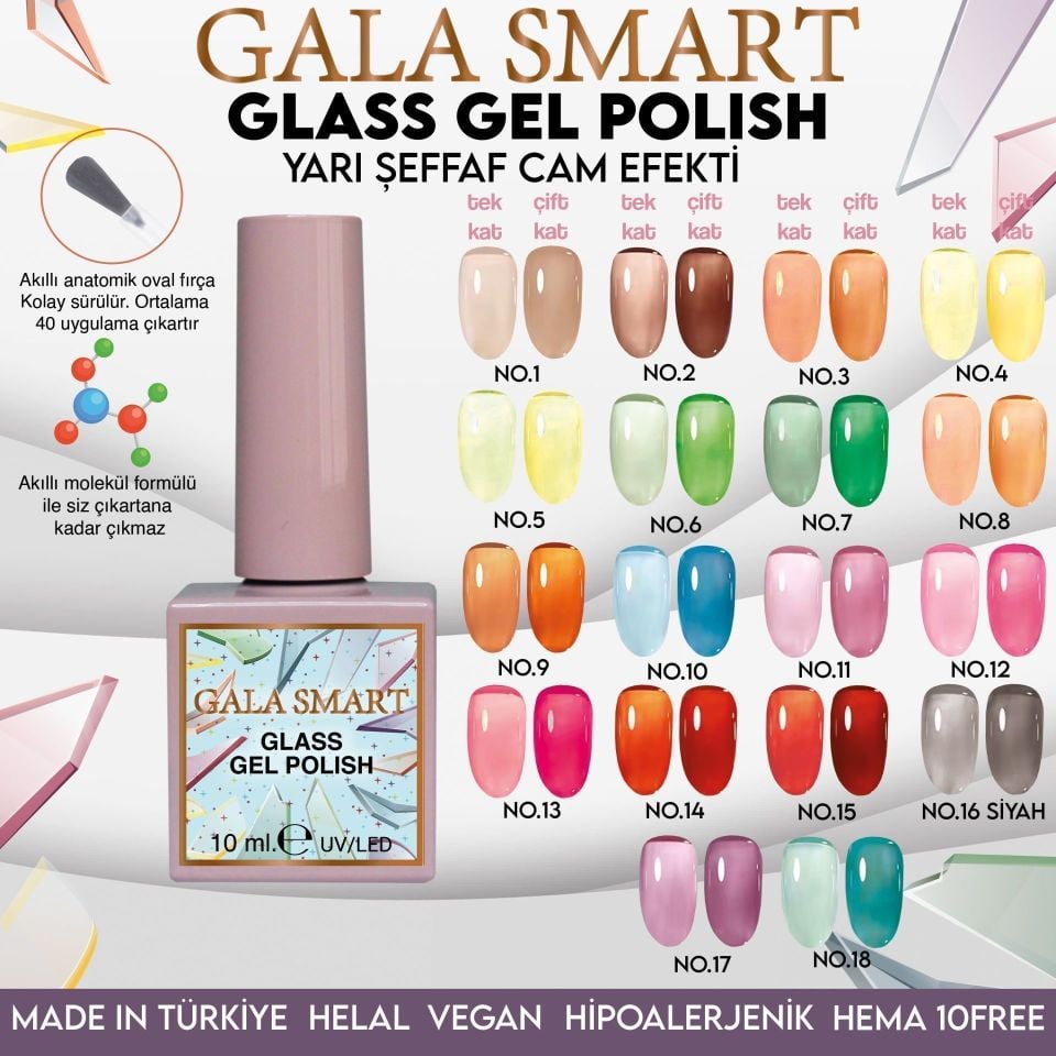 GALA SMART GLASS KALICI OJE 10 mle NO:02