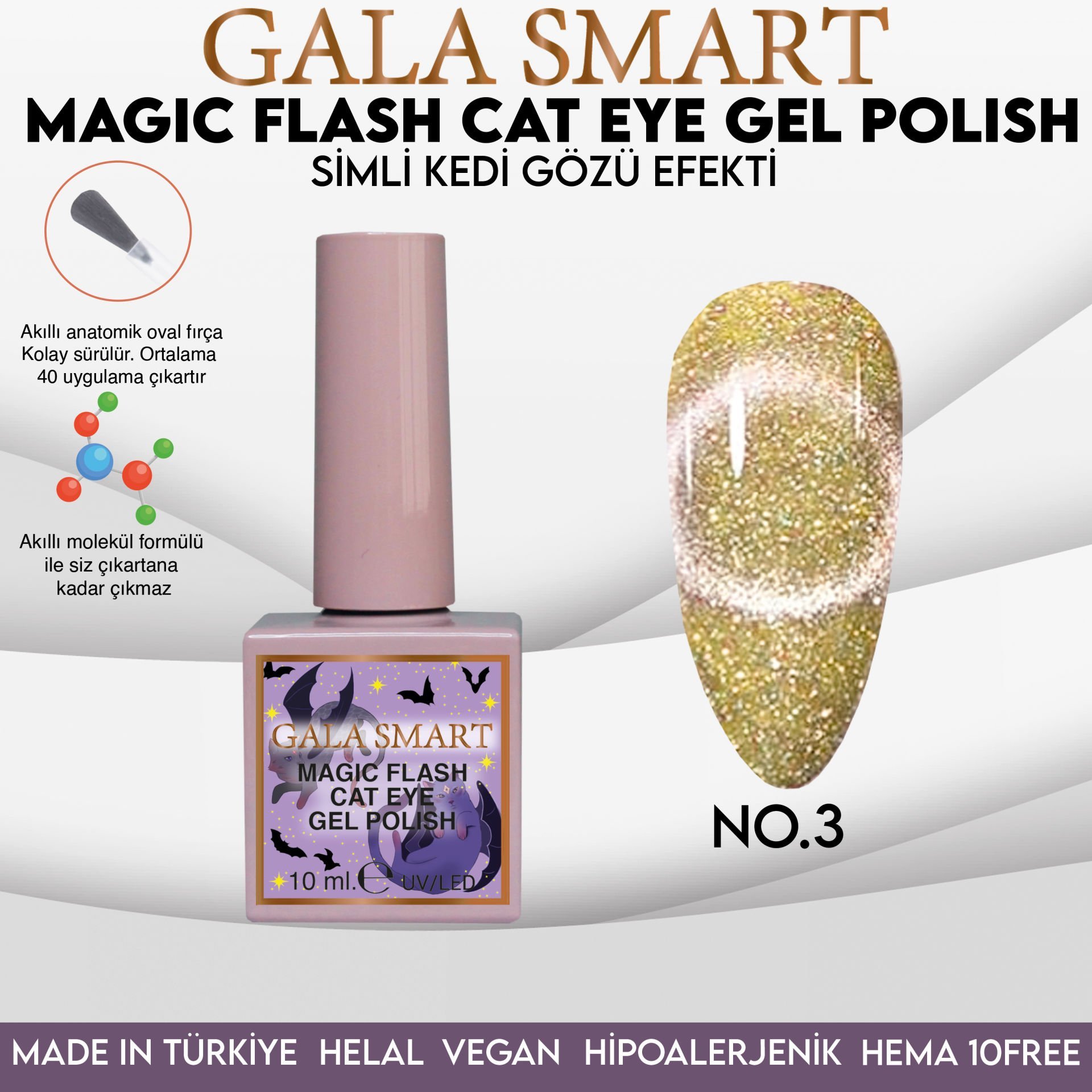 MAGIC FLASH CAT EYE GEL POLISH 10 ML NO:03