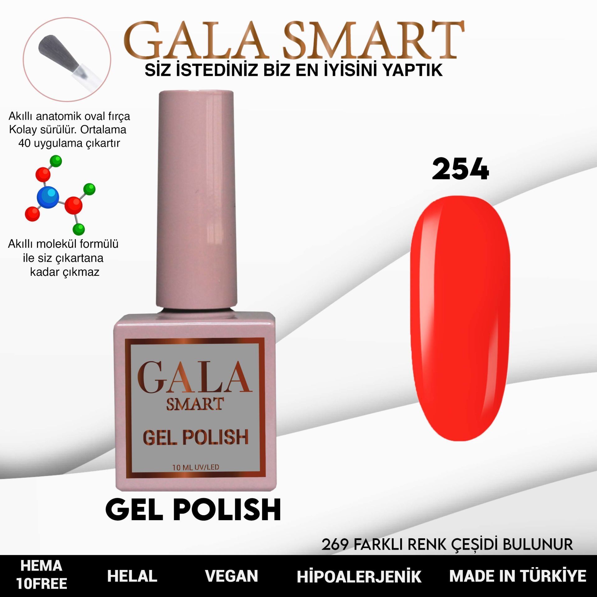 GALA CLASSİC KALICI OJE 10 mle 254