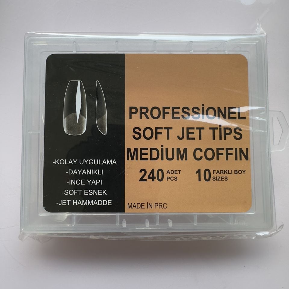 Full Jel Tips Medium Coffin model 240'lı