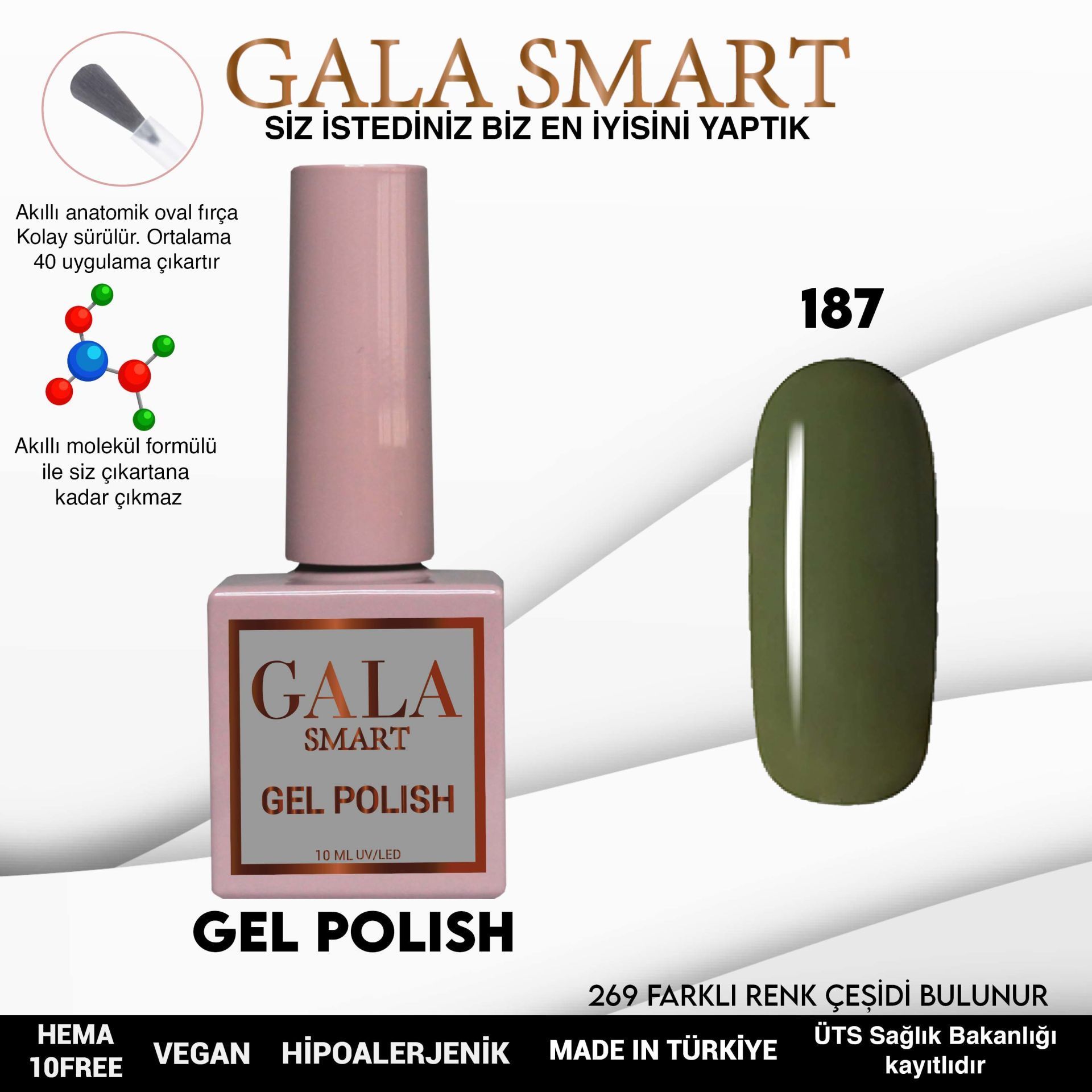 GALA CLASSİC KALICI OJE 10 mle 187
