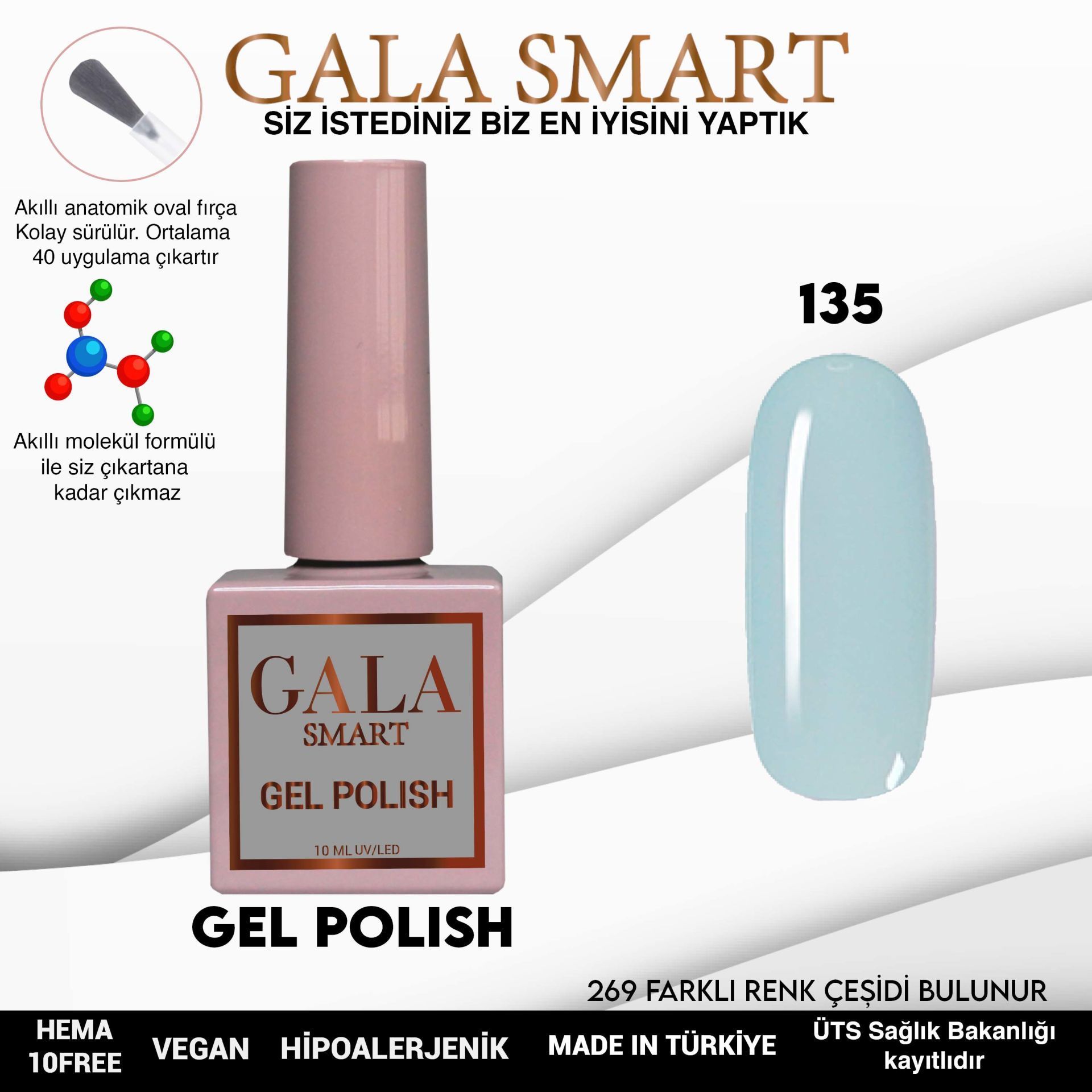 GALA CLASSİC KALICI OJE 10 mle 135