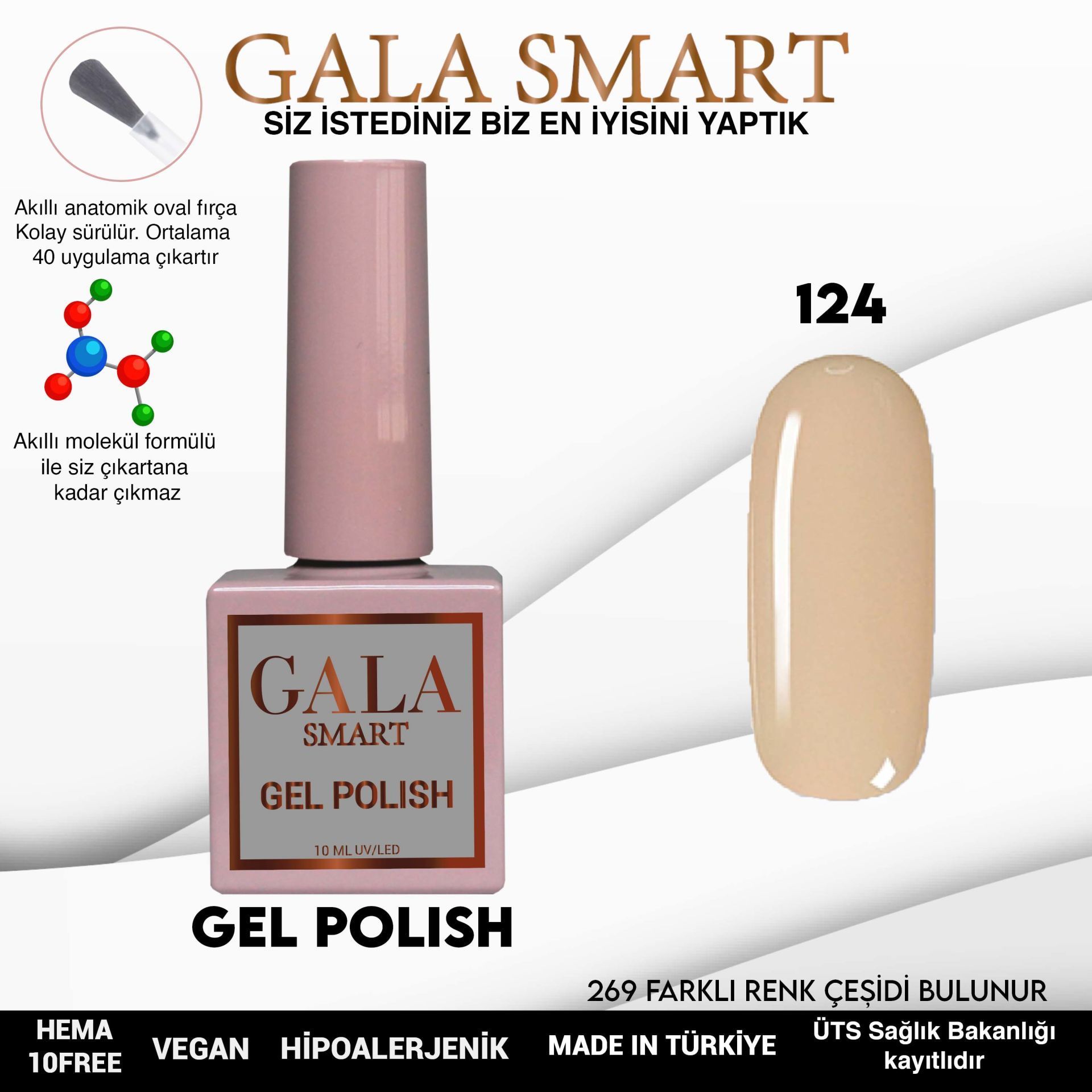 GALA CLASSİC KALICI OJE 10 mle 124