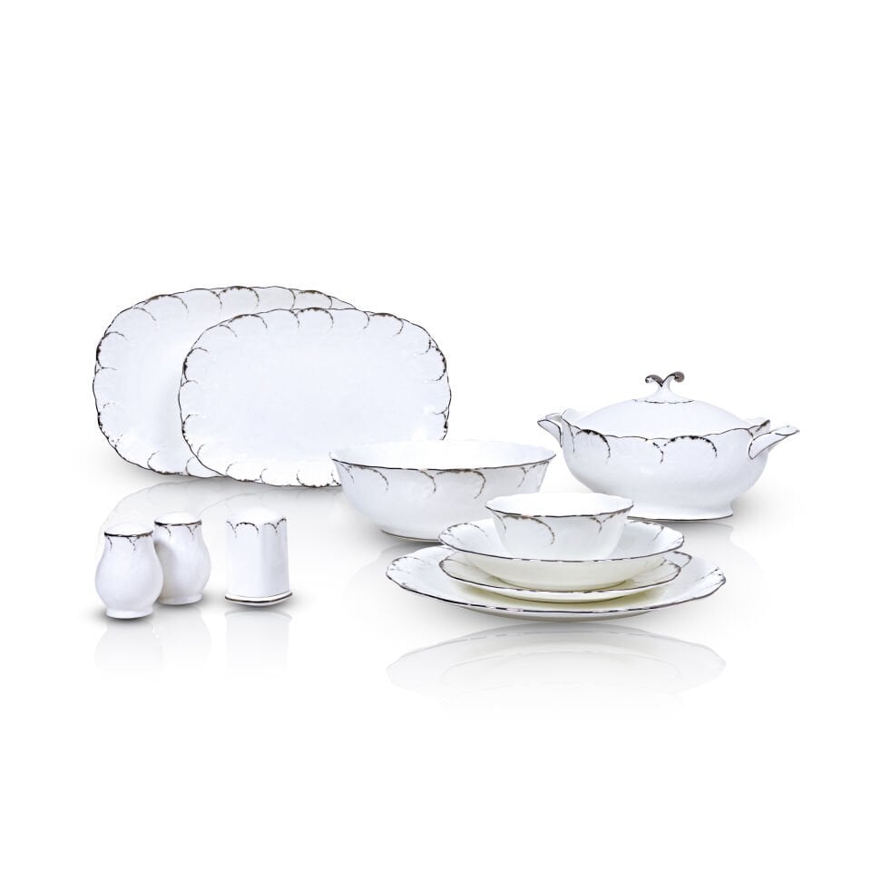Tiffany Platin 60 Parça Yemek Takımı
