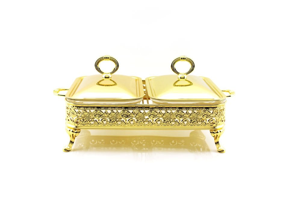Iron Gold 2 li Dikdörtgen Masa Servisi