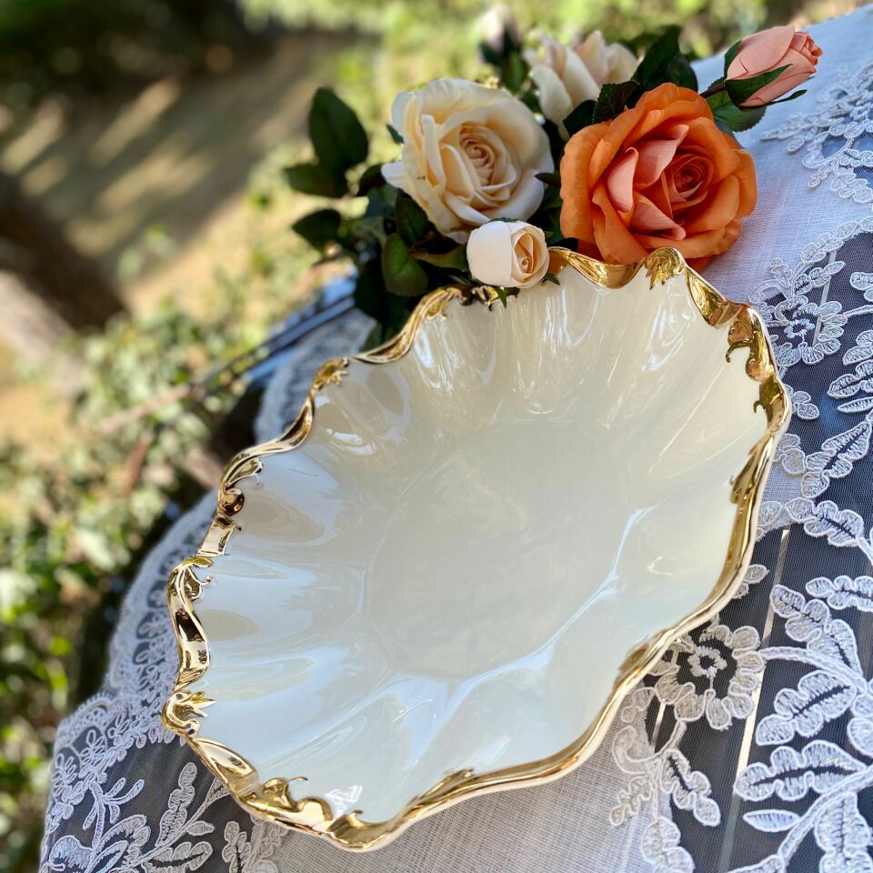 Golden Rey 4 Parça Pasta Tabağı 23 cm