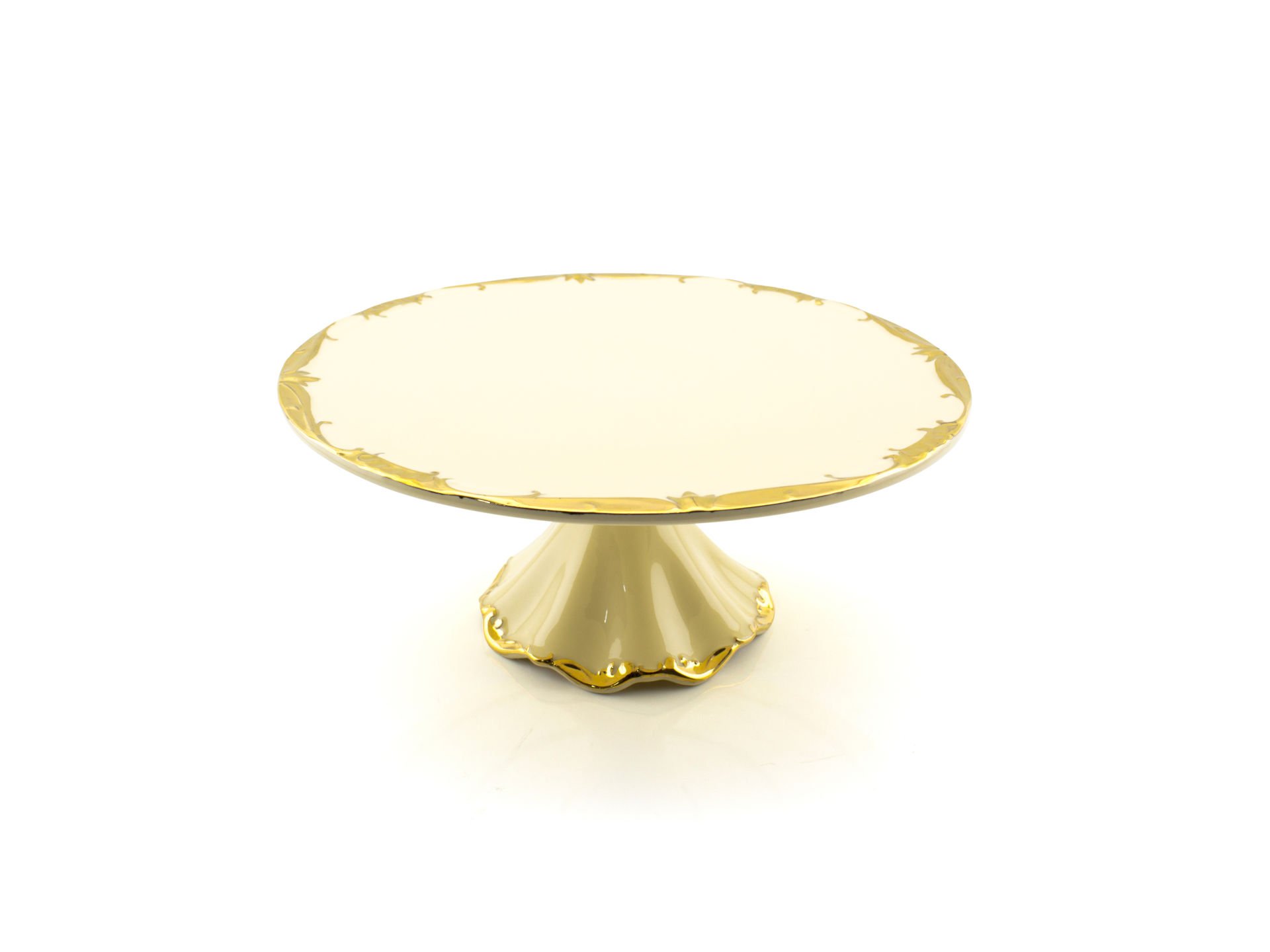 Golden Rey Ayaklı Pasta Tabak 27 cm