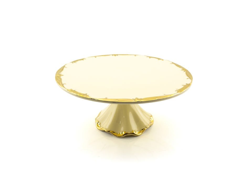 Golden Rey Ayaklı Pasta Tabak 27 cm