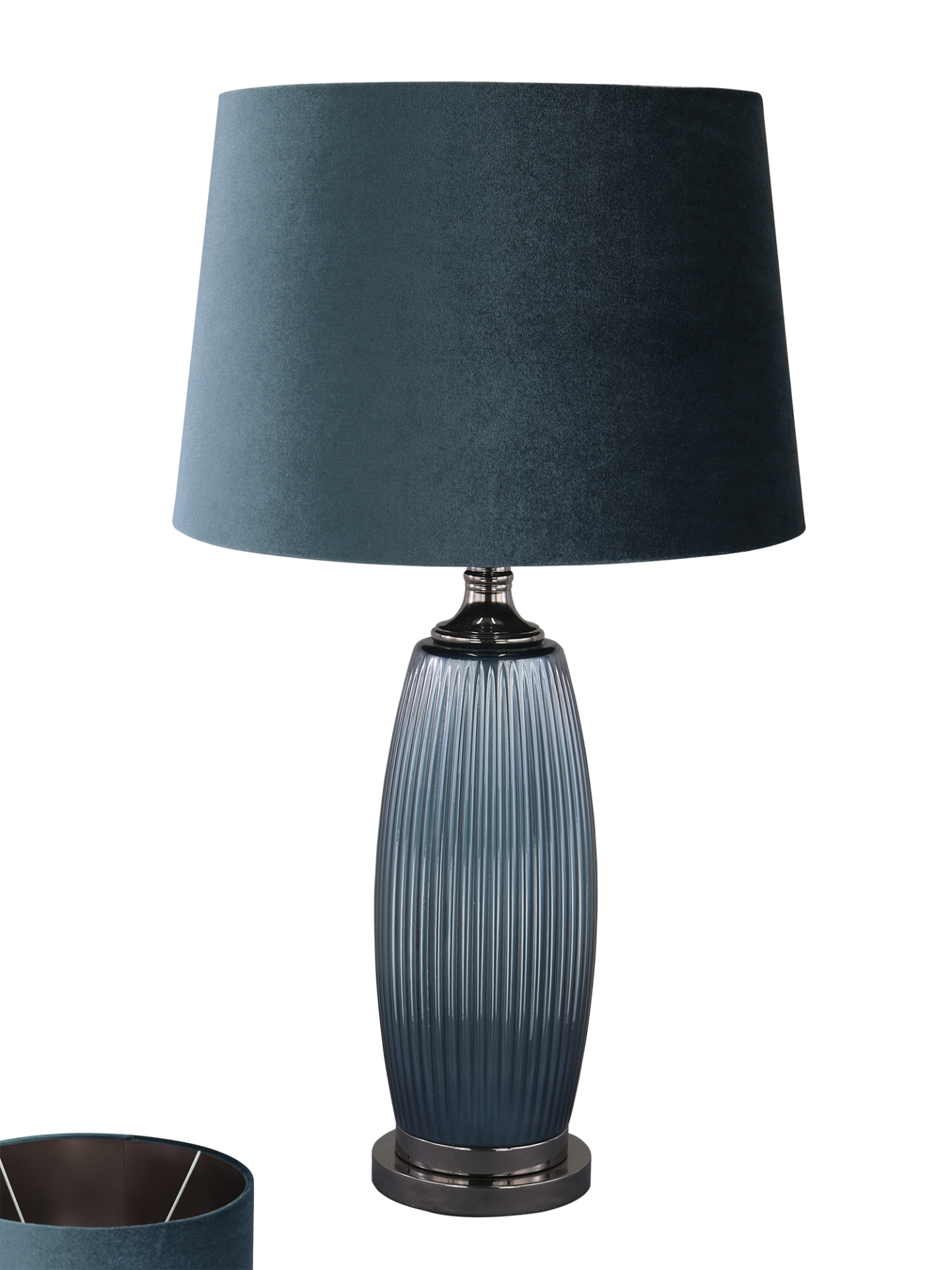 Luna Mavi Platin Abajur 67 cm