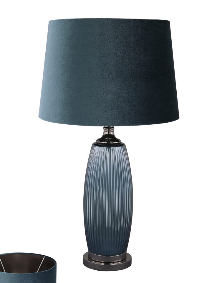 Luna Mavi Platin Abajur 67 cm