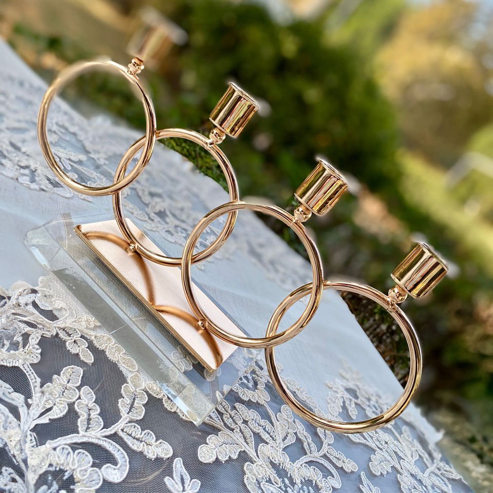 Karat Gold Şamdan 29x8 cm