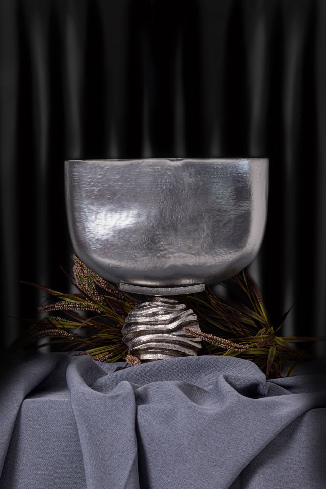 Anemon Gümüş Vazo 33 cm