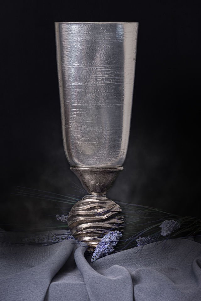Anemon Gümüş Vazo 49 cm