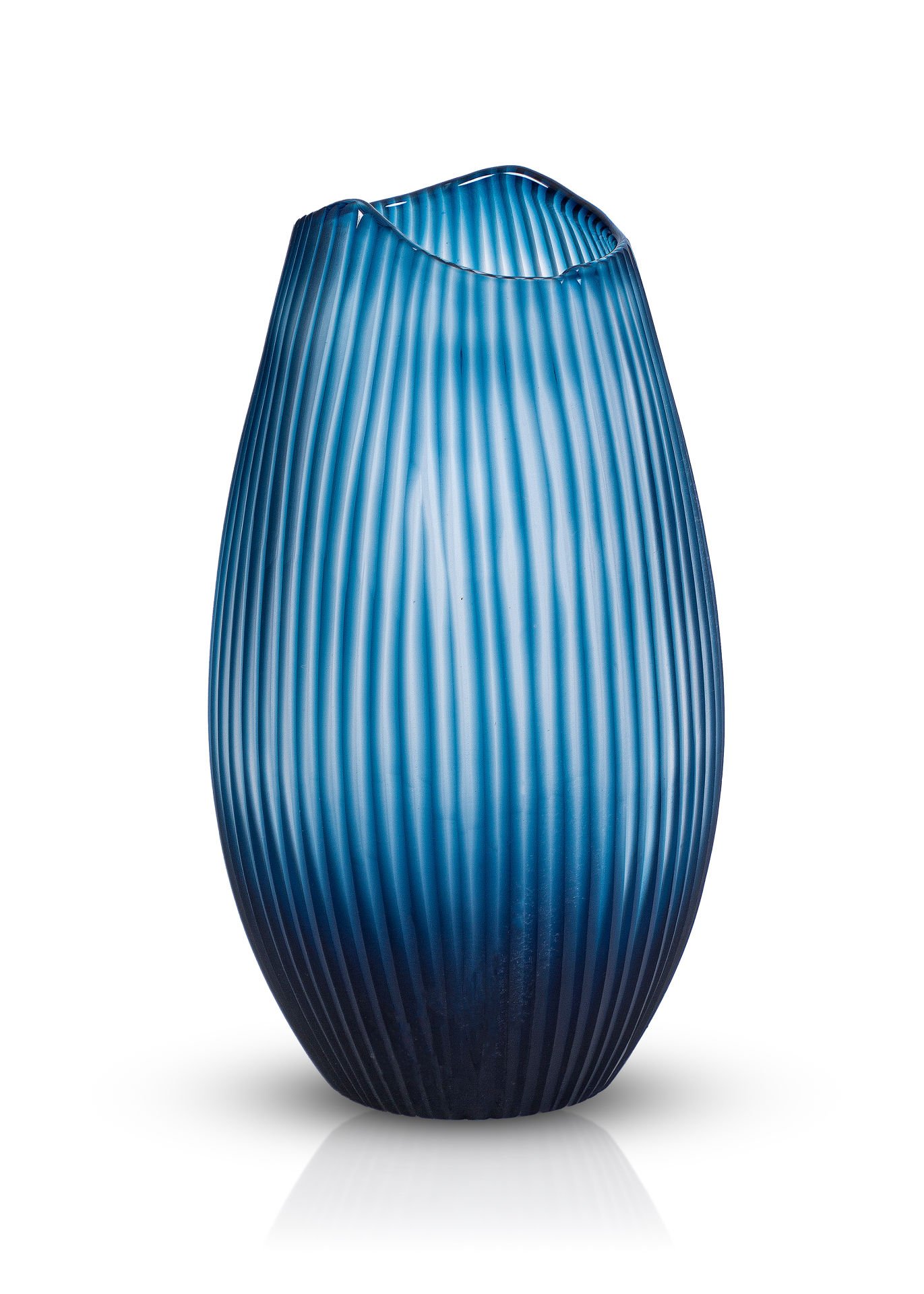 Serenıty Matte Blue Vazo 33 x 18 cm