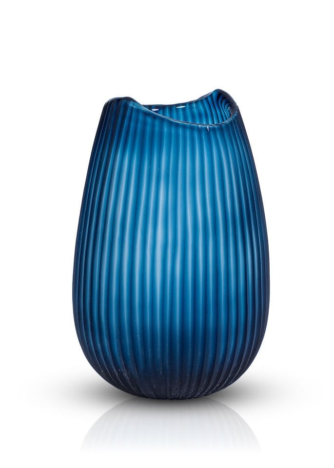 Serenıty Matte Blue Vazo 22.5 x 15.5 cm