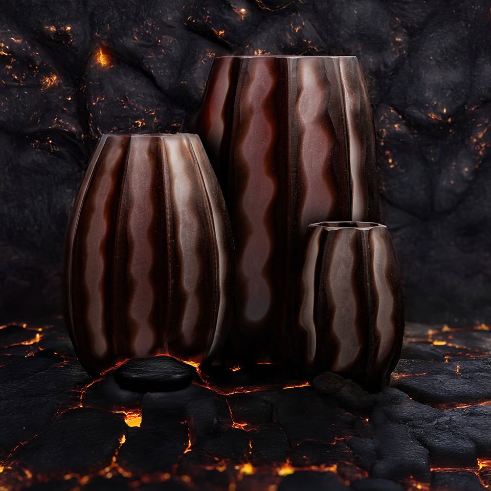 Serenıty Matte Brown Vazo 23 x 16.5 cm