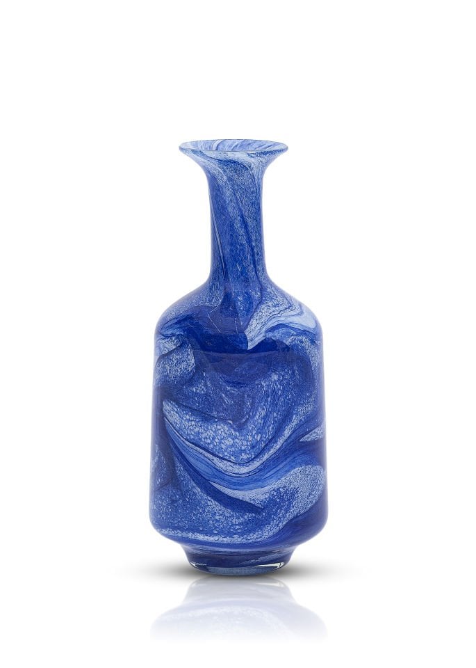 Serenıty Aqua Blue Vazo 34.5 x 14 cm