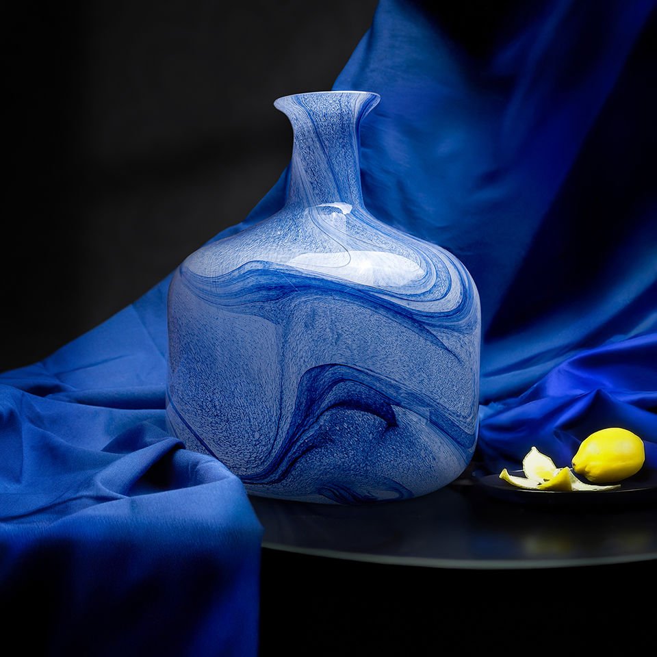 Serenıty Aqua Blue Vazo 24 x 18 cm