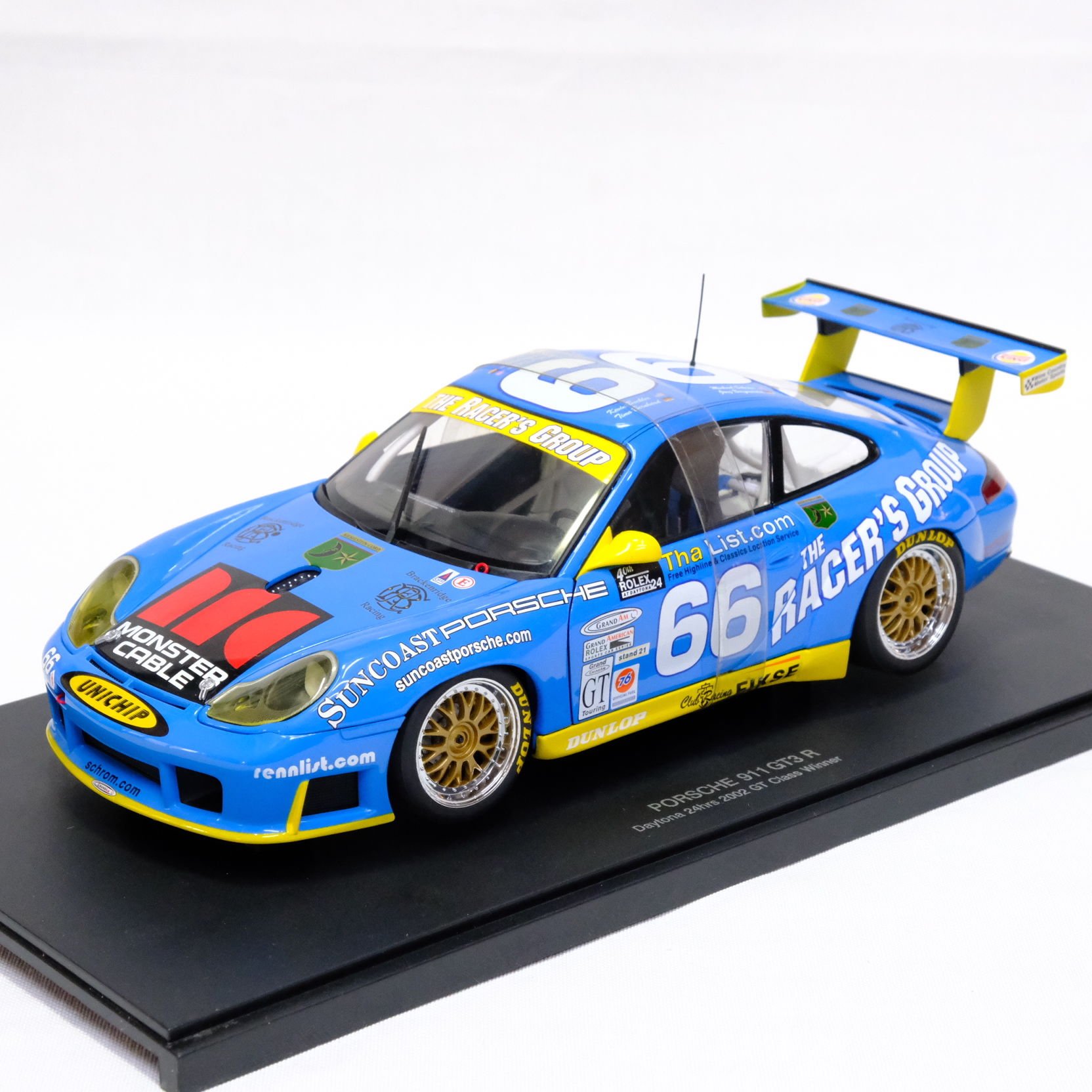 1:18 Porsche 911 GT3 R 2002 Daytona GT Class Winner Monster - Autoart
