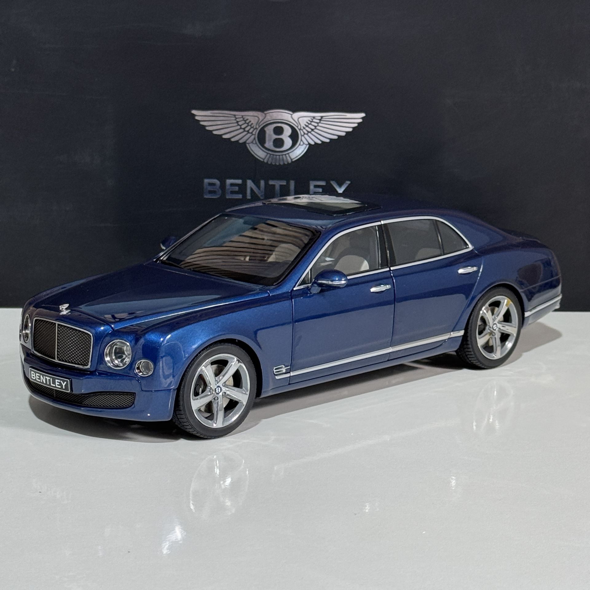 1:18 Bentley Mulsanne Speed Marlin Blue - Kyosho