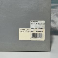 1:18 AUDI RS4 Phantomschwarz 2005 - Minichamps Dealer Edition