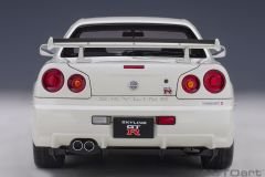 1:18 Nissan Skyline GT-R R34 V Spec 2 2001 White Pearl - Autoart